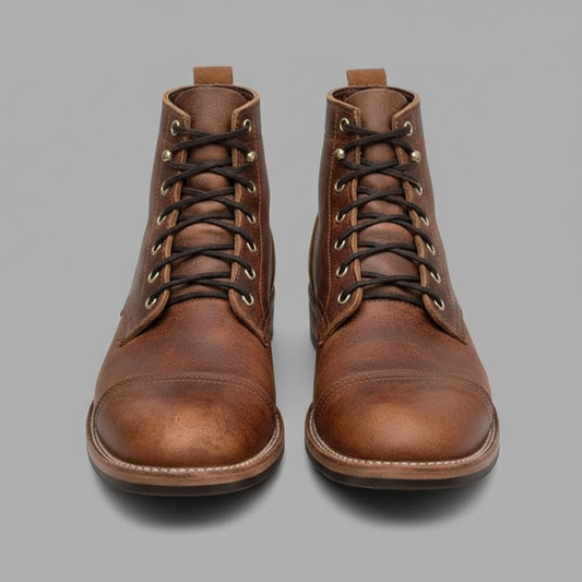 Men's Classic Ankle Work Boots | Durable Lace-Up Design