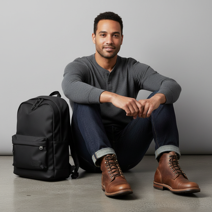 Men's Classic Ankle Work Boots | Durable Lace-Up Design