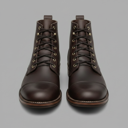 Men's Classic Ankle Work Boots | Durable Lace-Up Design