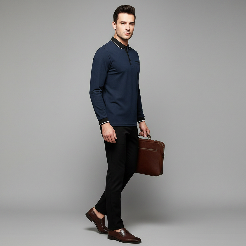 Elegant Men's Polo Shirt | Classic Fit Casual Wear