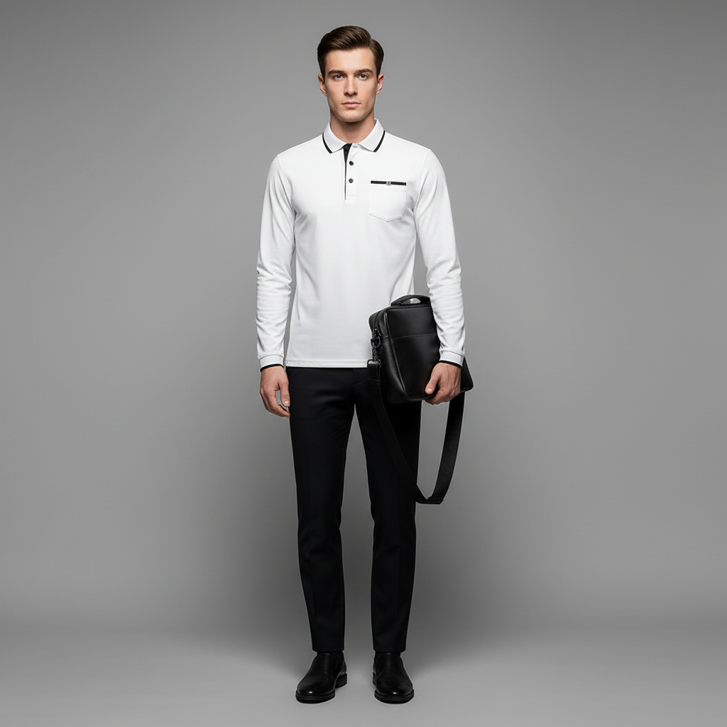 Elegant Men's Polo Shirt | Classic Fit Casual Wear