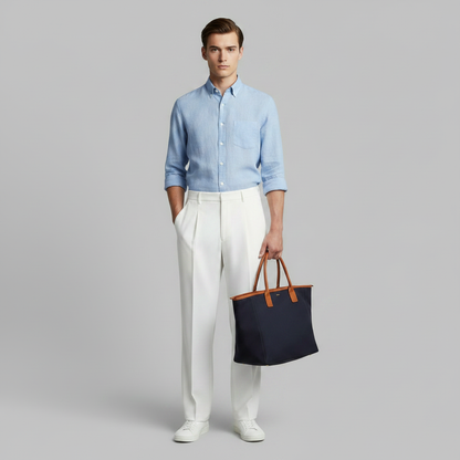 Men's Pleated Pants | Straight Fit Formal Trousers