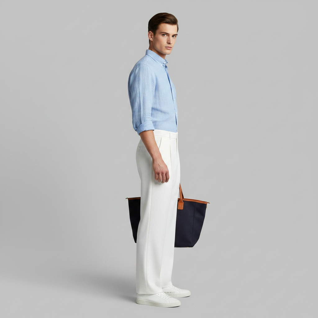 Men's Pleated Pants | Straight Fit Formal Trousers