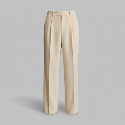 Men's Pleated Pants | Straight Fit Formal Trousers