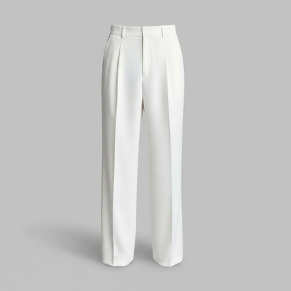 Men's Pleated Pants | Straight Fit Formal Trousers