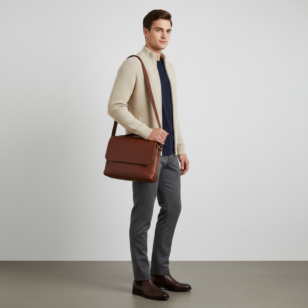 Men's Slim Fit Zip Up Cardigan | Stylish Ribbed Knit