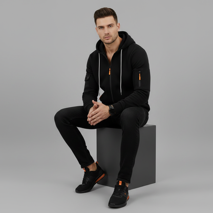 Men's Utility Zip-Up Hoodie | Casual Sweatshirt for Men
