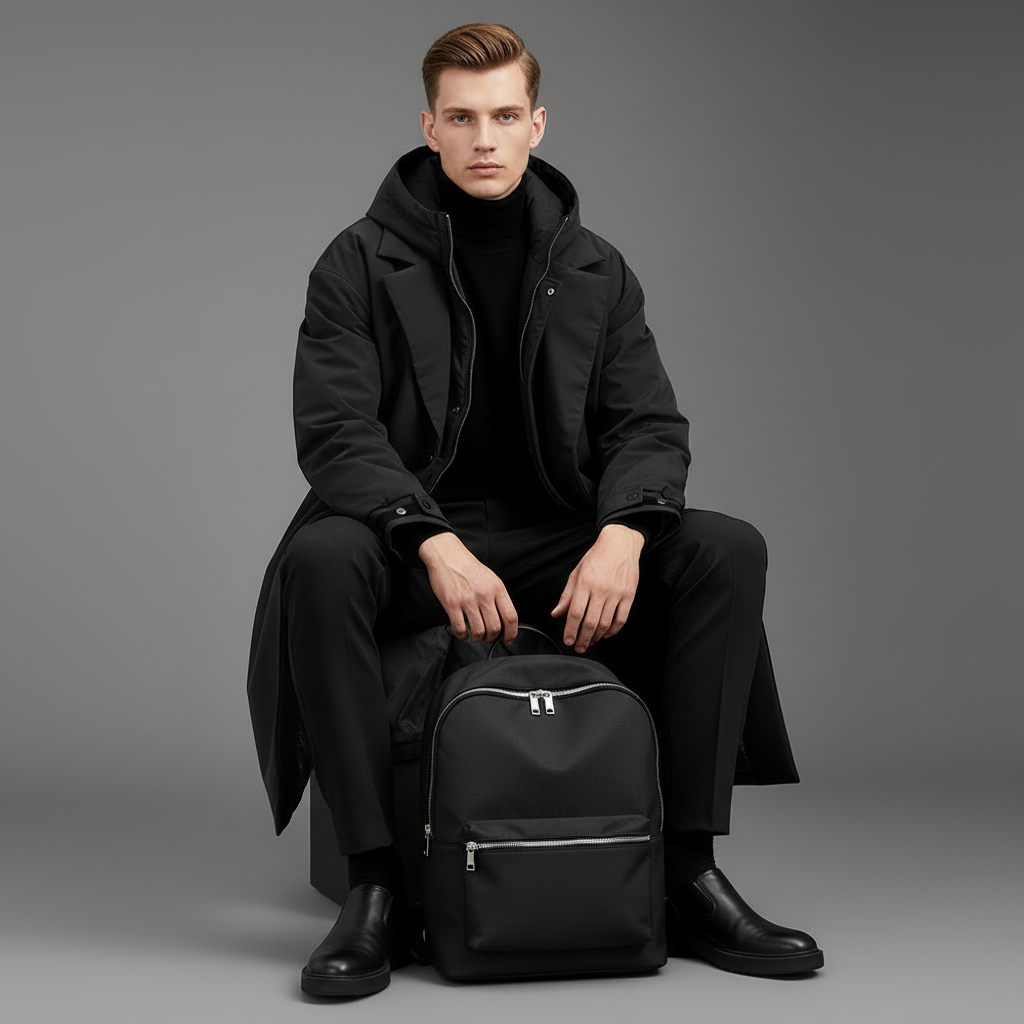 Men's Waterproof Puffer Trench Coat | Long Hooded Jacket