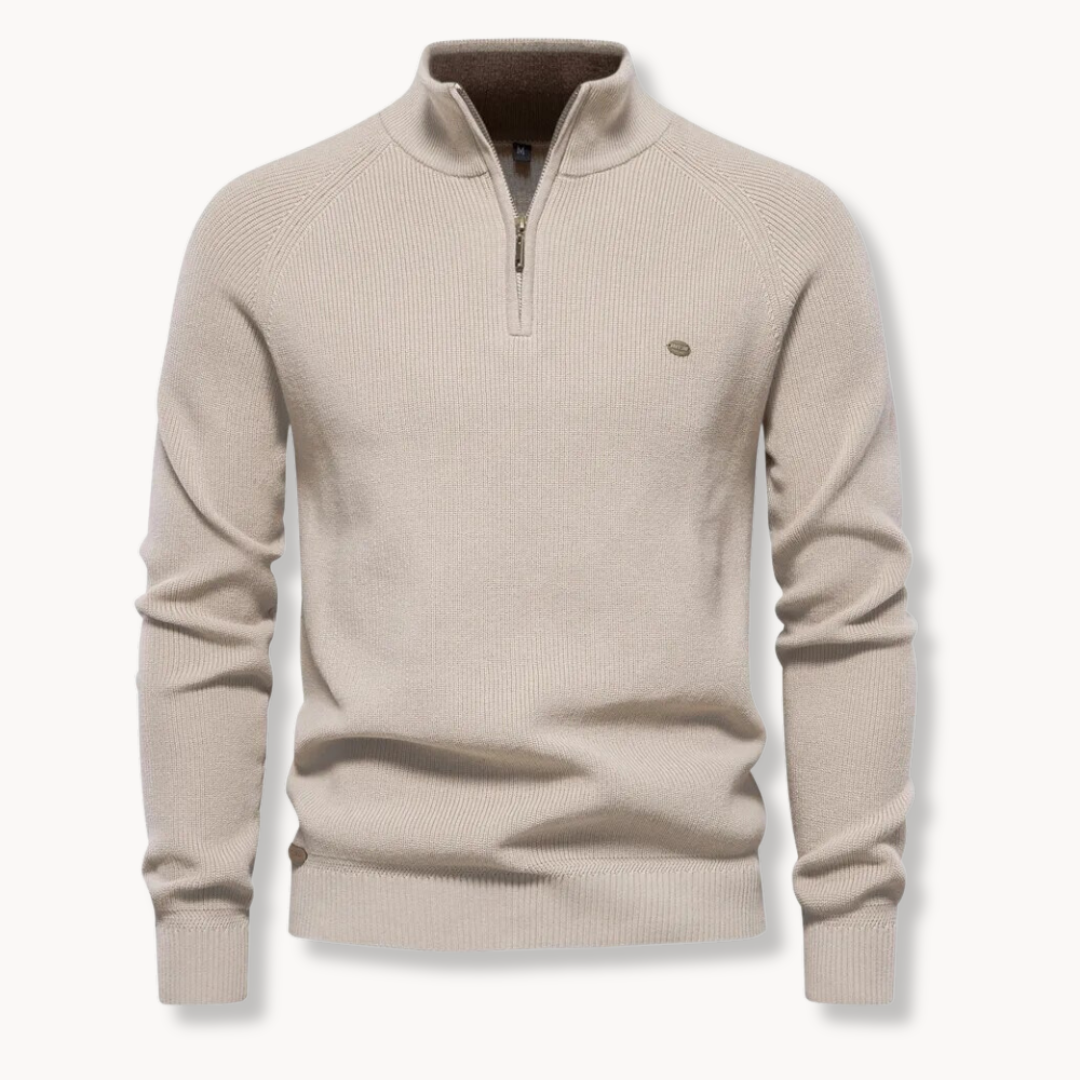 Men's Black Half-Zip Jumper | Slim Fit Knitwear 2