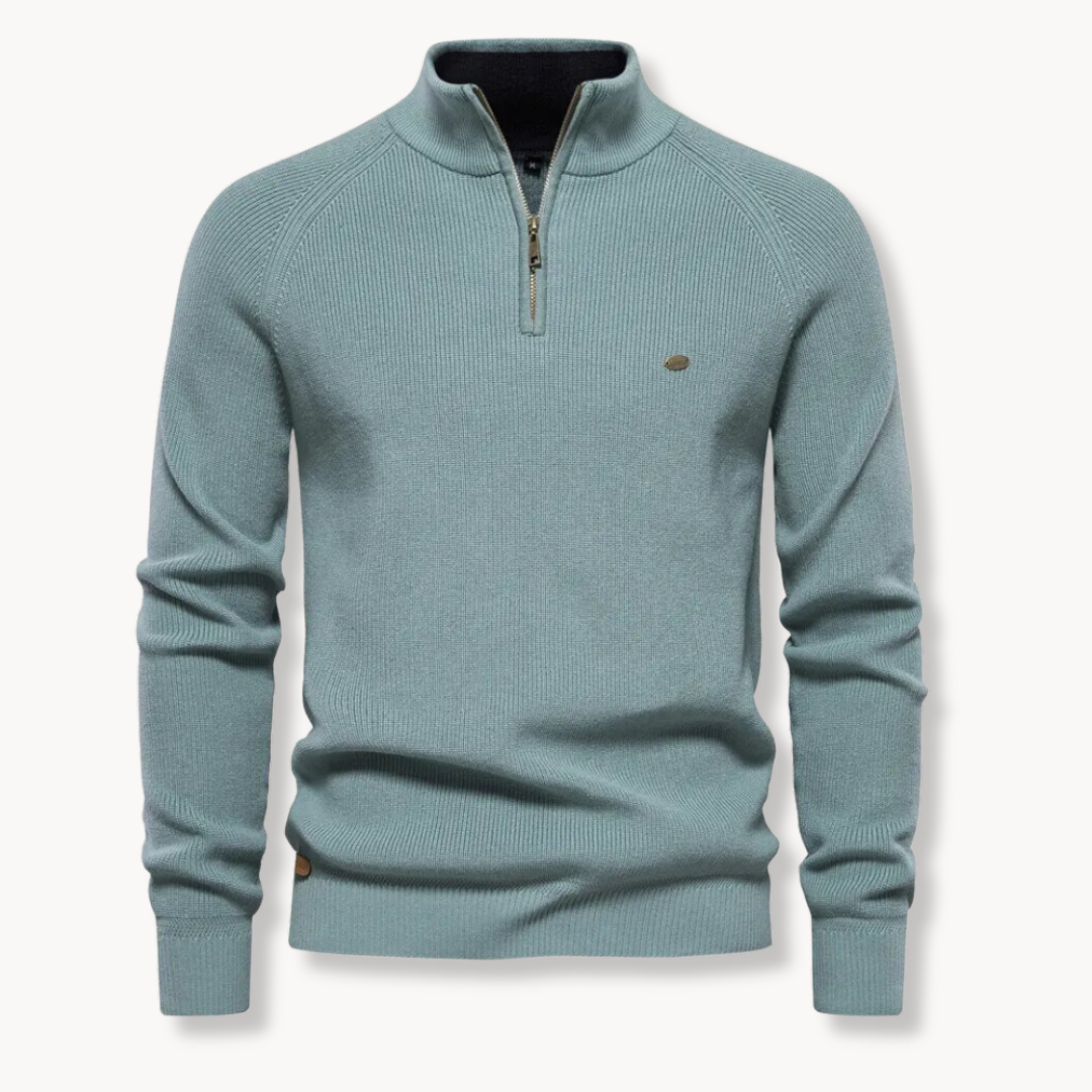 Men's Black Half-Zip Jumper | Slim Fit Knitwear 3