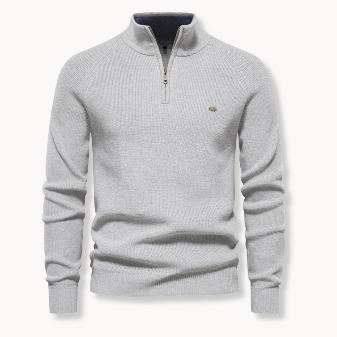 Men's Black Half-Zip Jumper | Slim Fit Knitwear 4