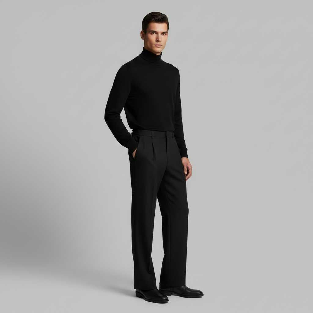 Men's Pleated Pants | Straight Fit Formal Trousers